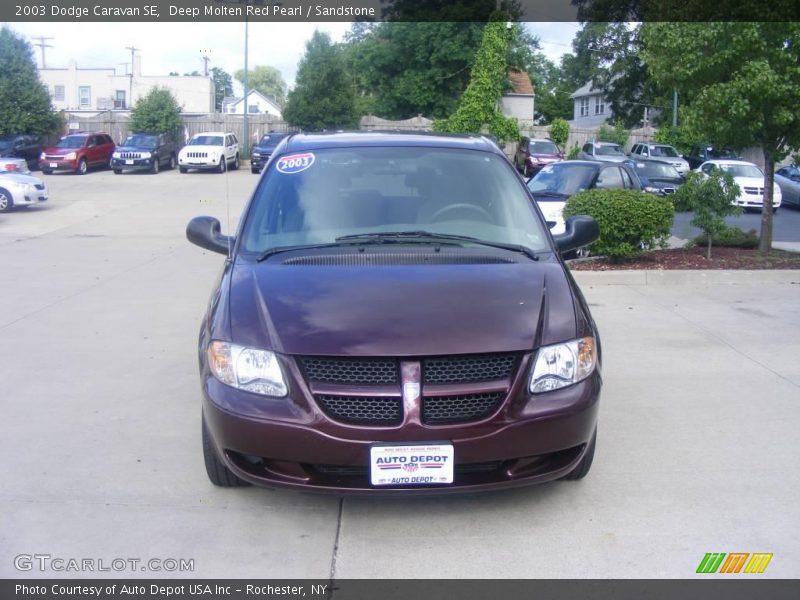 Deep Molten Red Pearl / Sandstone 2003 Dodge Caravan SE