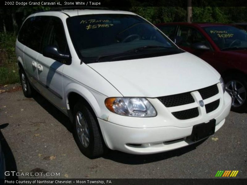 Stone White / Taupe 2002 Dodge Grand Caravan eL