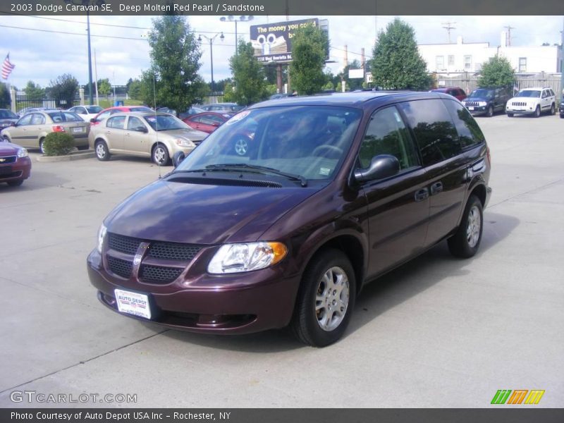 Deep Molten Red Pearl / Sandstone 2003 Dodge Caravan SE