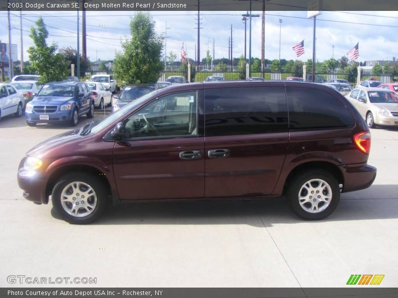Deep Molten Red Pearl / Sandstone 2003 Dodge Caravan SE