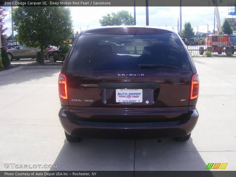Deep Molten Red Pearl / Sandstone 2003 Dodge Caravan SE