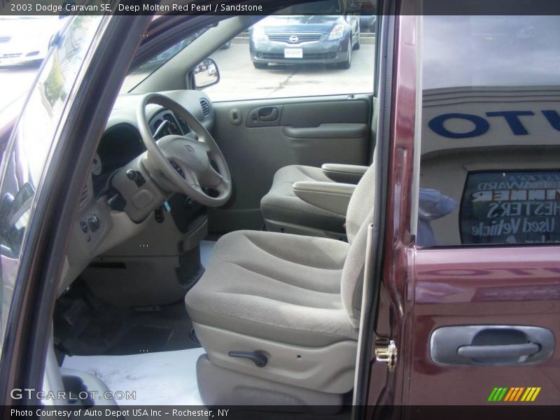 Deep Molten Red Pearl / Sandstone 2003 Dodge Caravan SE