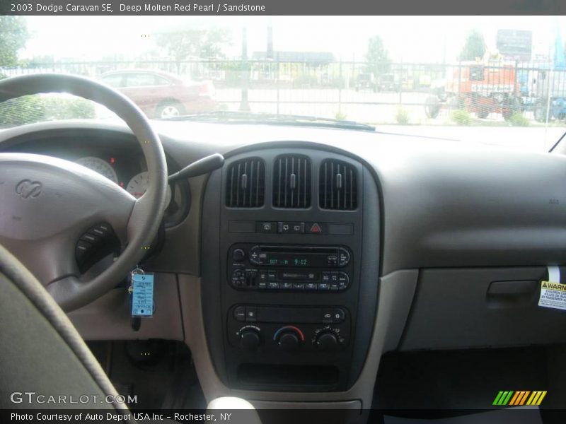 Deep Molten Red Pearl / Sandstone 2003 Dodge Caravan SE