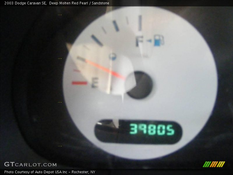 Deep Molten Red Pearl / Sandstone 2003 Dodge Caravan SE