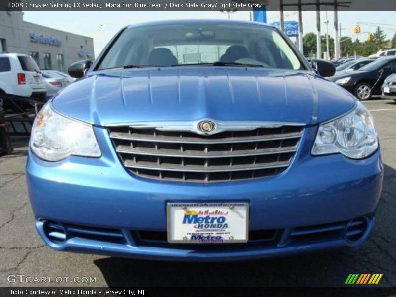 Marathon Blue Pearl / Dark Slate Gray/Light Slate Gray 2008 Chrysler Sebring LX Sedan