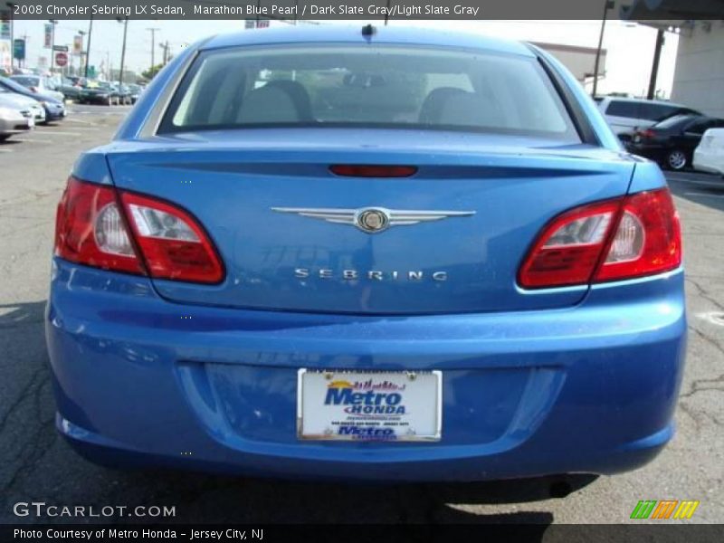 Marathon Blue Pearl / Dark Slate Gray/Light Slate Gray 2008 Chrysler Sebring LX Sedan