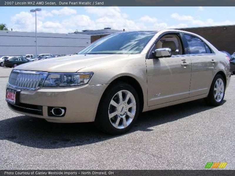 Dune Pearl Metallic / Sand 2007 Lincoln MKZ AWD Sedan