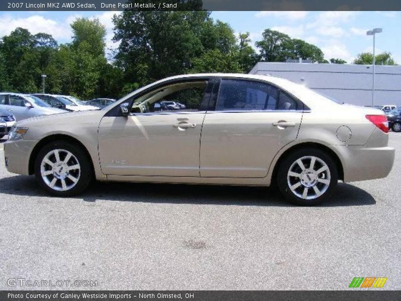 Dune Pearl Metallic / Sand 2007 Lincoln MKZ AWD Sedan