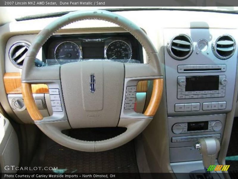 Dune Pearl Metallic / Sand 2007 Lincoln MKZ AWD Sedan
