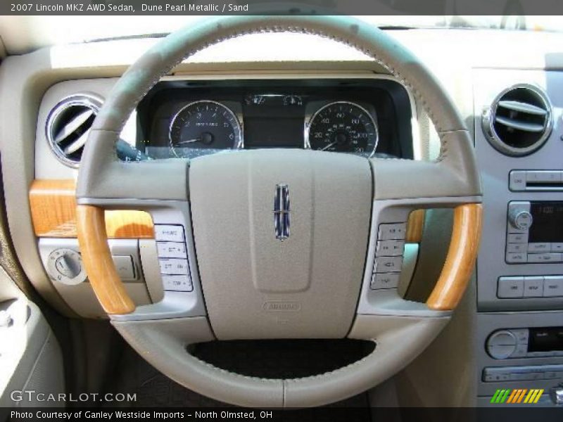 Dune Pearl Metallic / Sand 2007 Lincoln MKZ AWD Sedan
