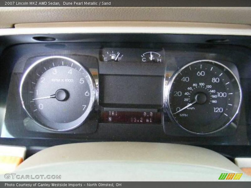Dune Pearl Metallic / Sand 2007 Lincoln MKZ AWD Sedan