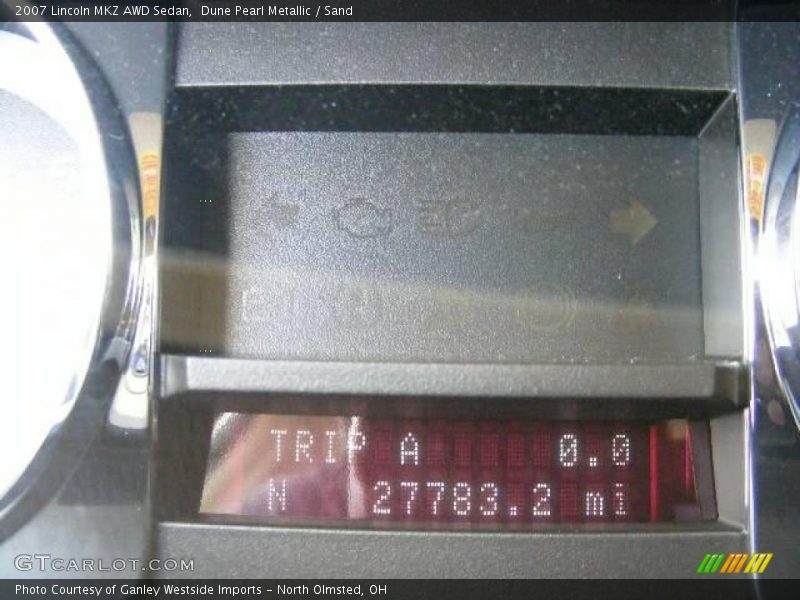 Dune Pearl Metallic / Sand 2007 Lincoln MKZ AWD Sedan