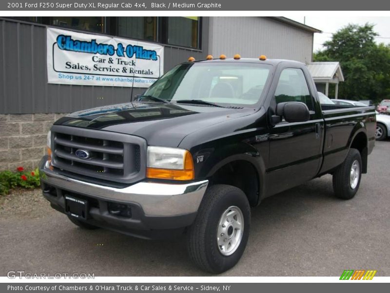 Black / Medium Graphite 2001 Ford F250 Super Duty XL Regular Cab 4x4