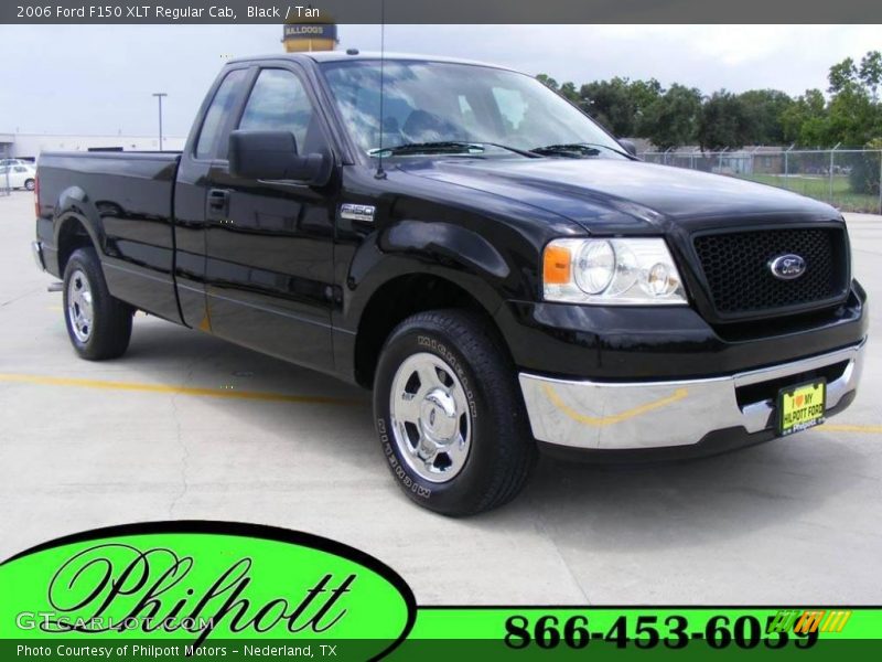 Black / Tan 2006 Ford F150 XLT Regular Cab