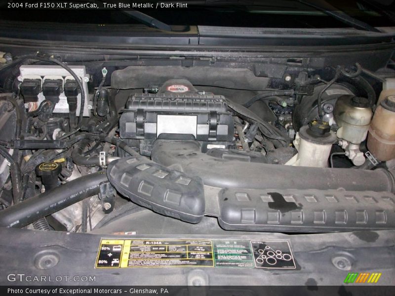 True Blue Metallic / Dark Flint 2004 Ford F150 XLT SuperCab