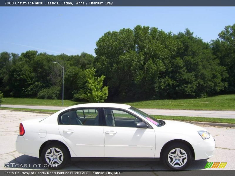 White / Titanium Gray 2008 Chevrolet Malibu Classic LS Sedan