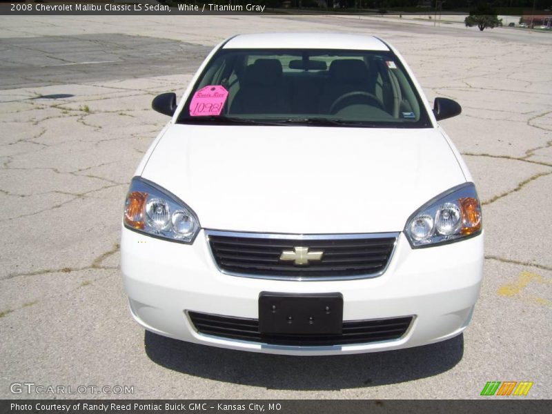 White / Titanium Gray 2008 Chevrolet Malibu Classic LS Sedan