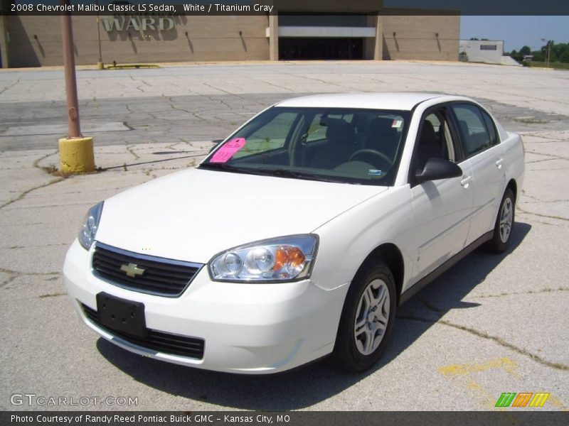 White / Titanium Gray 2008 Chevrolet Malibu Classic LS Sedan