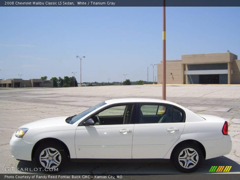 White / Titanium Gray 2008 Chevrolet Malibu Classic LS Sedan