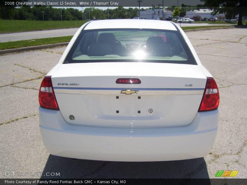 White / Titanium Gray 2008 Chevrolet Malibu Classic LS Sedan