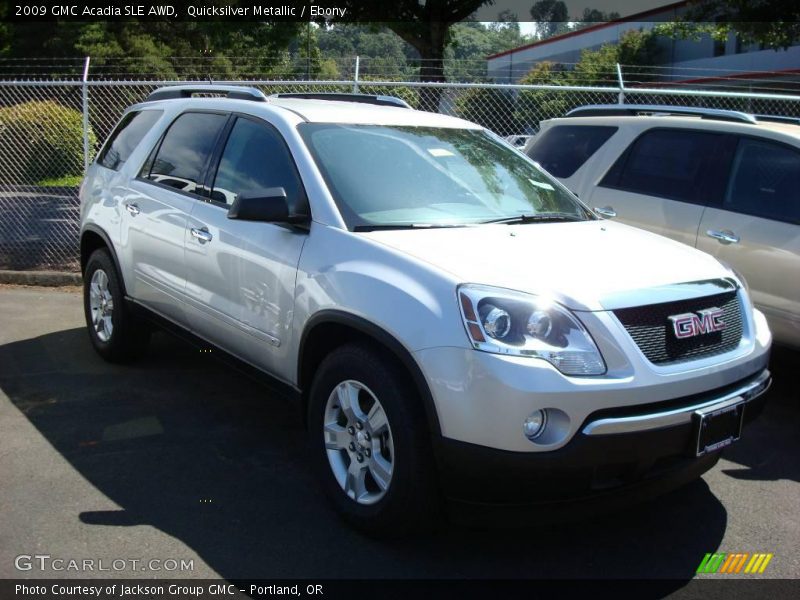 Quicksilver Metallic / Ebony 2009 GMC Acadia SLE AWD