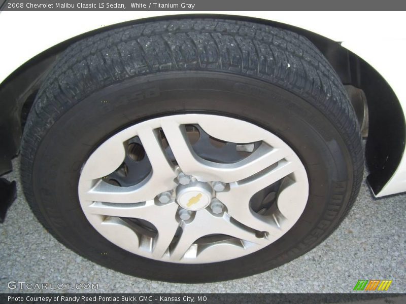 White / Titanium Gray 2008 Chevrolet Malibu Classic LS Sedan