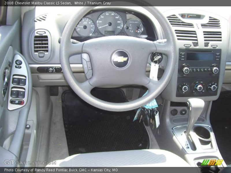 White / Titanium Gray 2008 Chevrolet Malibu Classic LS Sedan