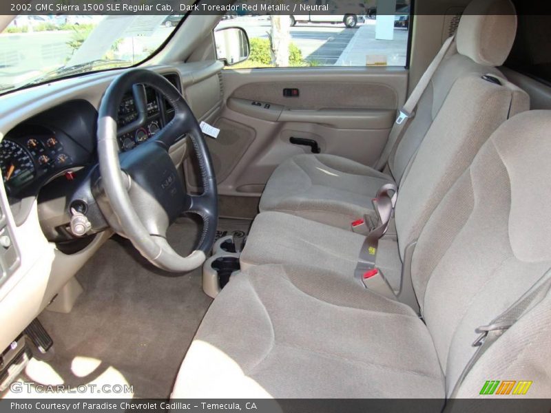 Dark Toreador Red Metallic / Neutral 2002 GMC Sierra 1500 SLE Regular Cab