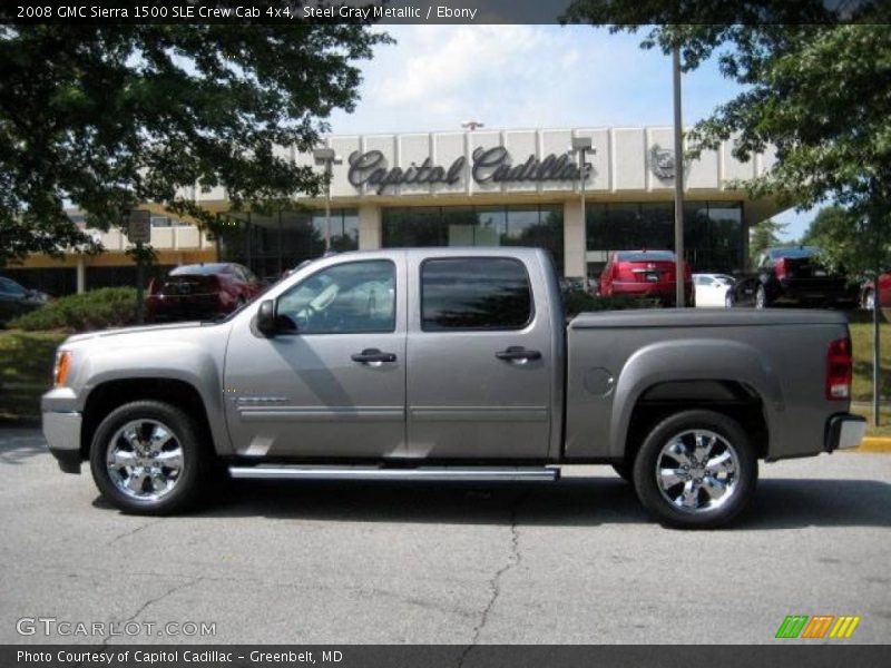 Steel Gray Metallic / Ebony 2008 GMC Sierra 1500 SLE Crew Cab 4x4
