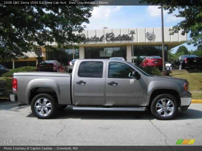 Steel Gray Metallic / Ebony 2008 GMC Sierra 1500 SLE Crew Cab 4x4