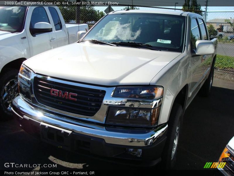 Silver Birch Metallic / Ebony 2009 GMC Canyon SLE Crew Cab 4x4