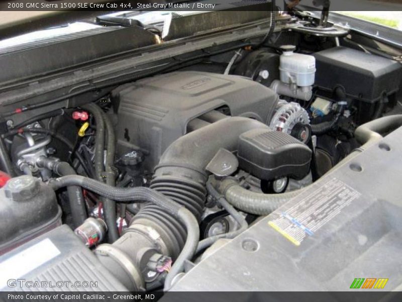 Steel Gray Metallic / Ebony 2008 GMC Sierra 1500 SLE Crew Cab 4x4