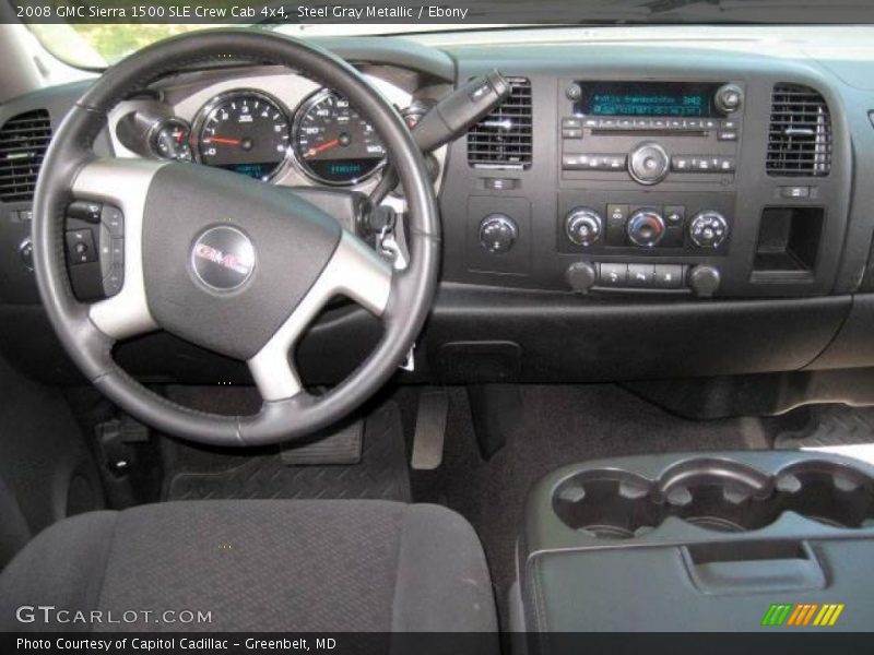 Steel Gray Metallic / Ebony 2008 GMC Sierra 1500 SLE Crew Cab 4x4