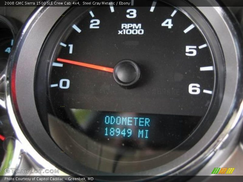 Steel Gray Metallic / Ebony 2008 GMC Sierra 1500 SLE Crew Cab 4x4