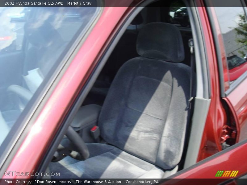 Merlot / Gray 2002 Hyundai Santa Fe GLS AWD
