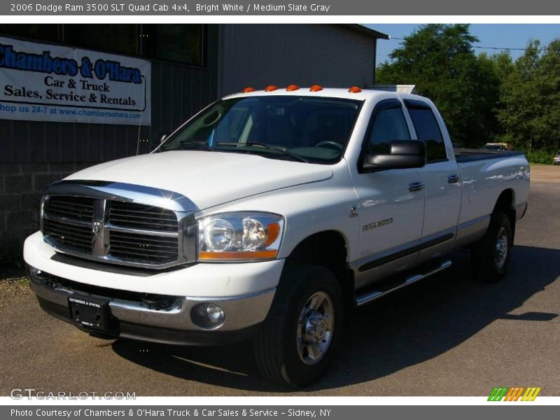 Bright White / Medium Slate Gray 2006 Dodge Ram 3500 SLT Quad Cab 4x4
