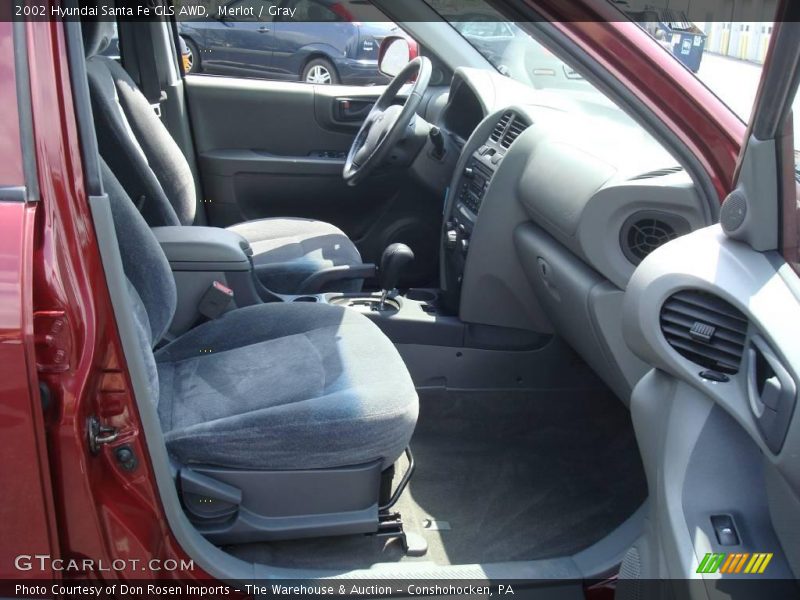 Merlot / Gray 2002 Hyundai Santa Fe GLS AWD