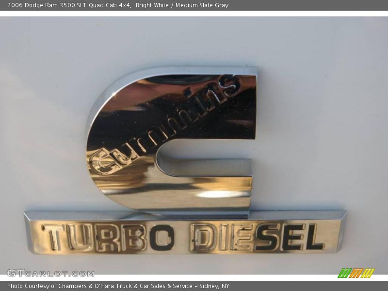 Bright White / Medium Slate Gray 2006 Dodge Ram 3500 SLT Quad Cab 4x4