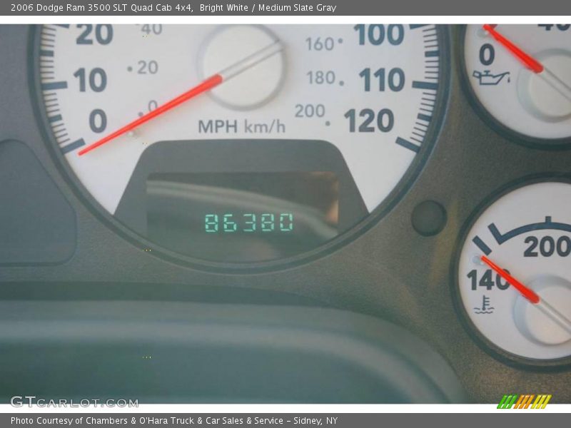 Bright White / Medium Slate Gray 2006 Dodge Ram 3500 SLT Quad Cab 4x4