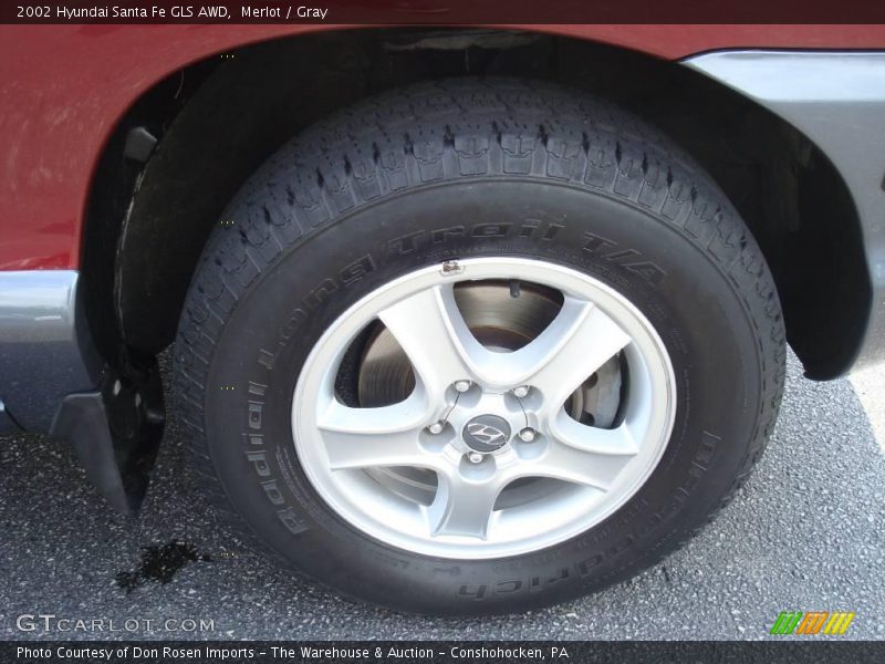 Merlot / Gray 2002 Hyundai Santa Fe GLS AWD