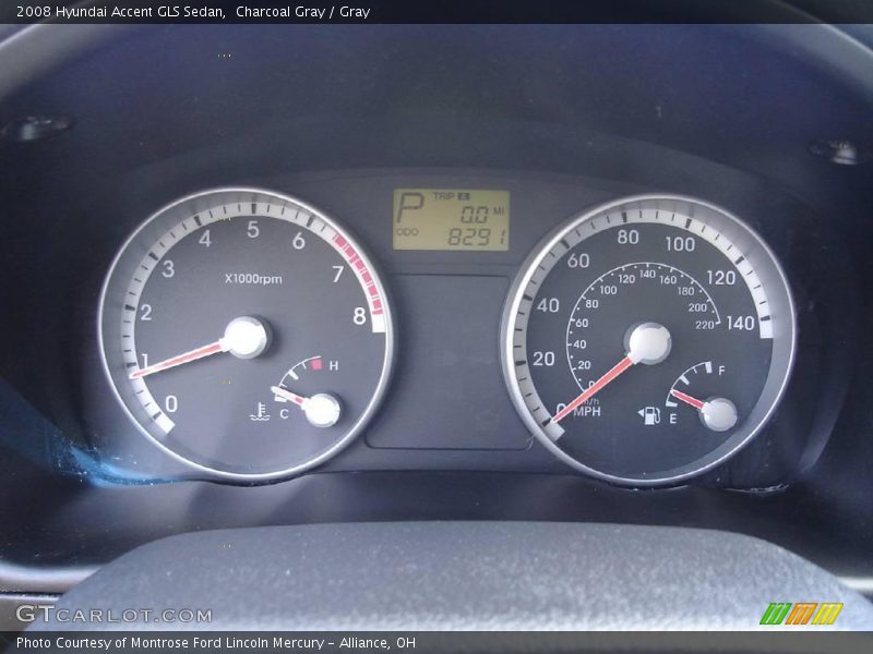 Charcoal Gray / Gray 2008 Hyundai Accent GLS Sedan