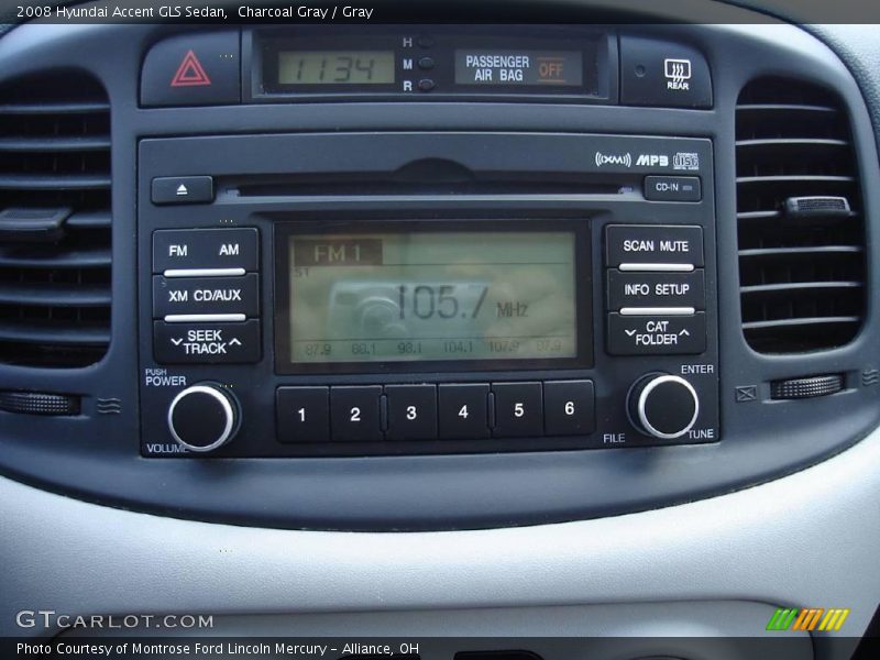 Charcoal Gray / Gray 2008 Hyundai Accent GLS Sedan