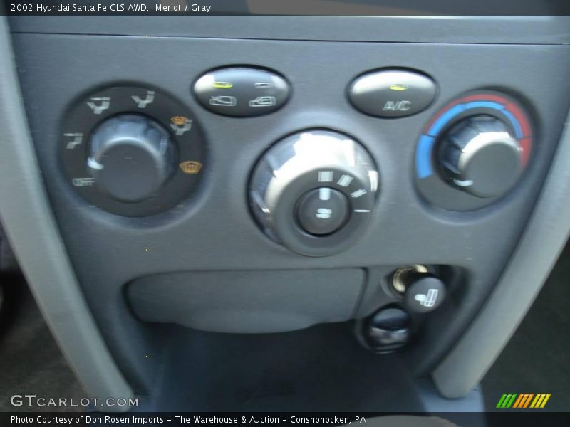Merlot / Gray 2002 Hyundai Santa Fe GLS AWD