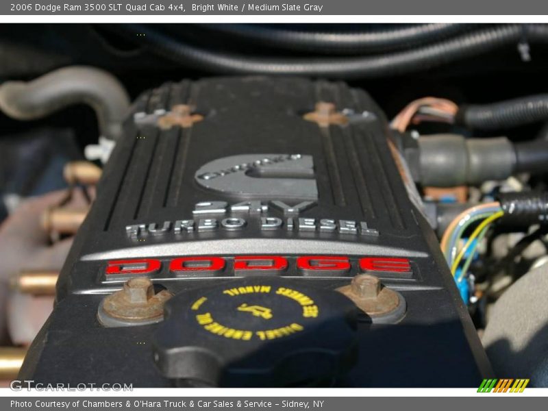 Bright White / Medium Slate Gray 2006 Dodge Ram 3500 SLT Quad Cab 4x4