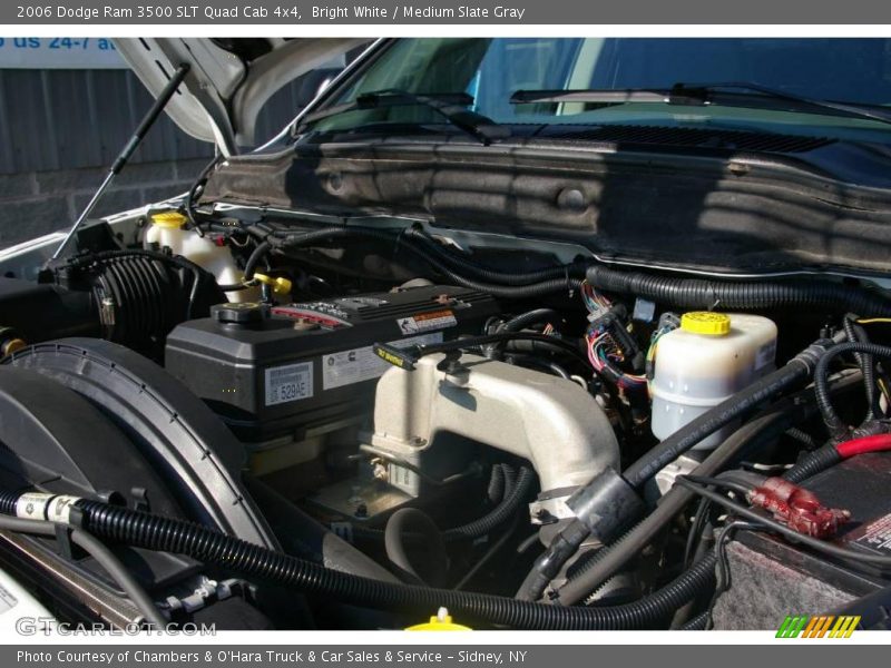 Bright White / Medium Slate Gray 2006 Dodge Ram 3500 SLT Quad Cab 4x4