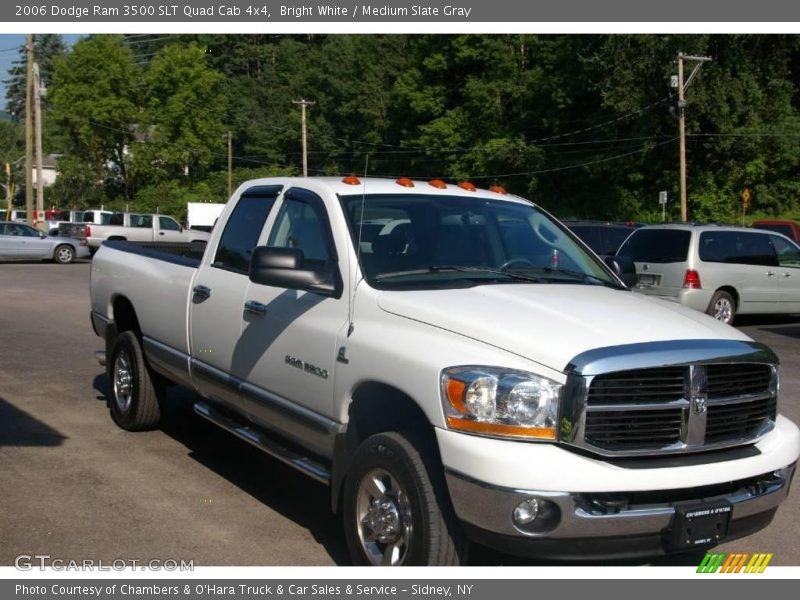 Bright White / Medium Slate Gray 2006 Dodge Ram 3500 SLT Quad Cab 4x4