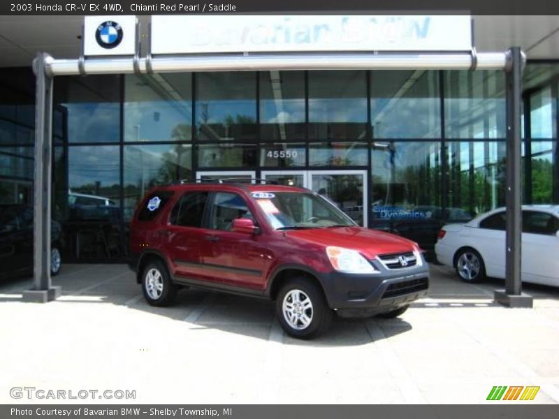 Chianti Red Pearl / Saddle 2003 Honda CR-V EX 4WD