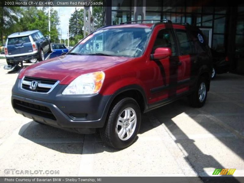 Chianti Red Pearl / Saddle 2003 Honda CR-V EX 4WD