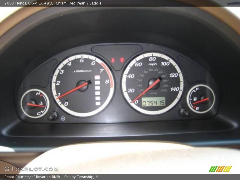 Chianti Red Pearl / Saddle 2003 Honda CR-V EX 4WD