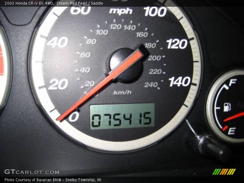 Chianti Red Pearl / Saddle 2003 Honda CR-V EX 4WD